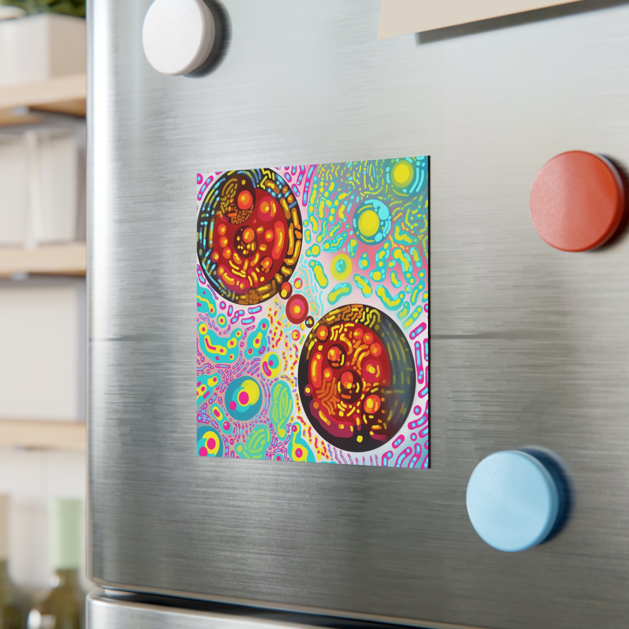 “Double Vision Collision” Square Magnet - Created by Marszs333