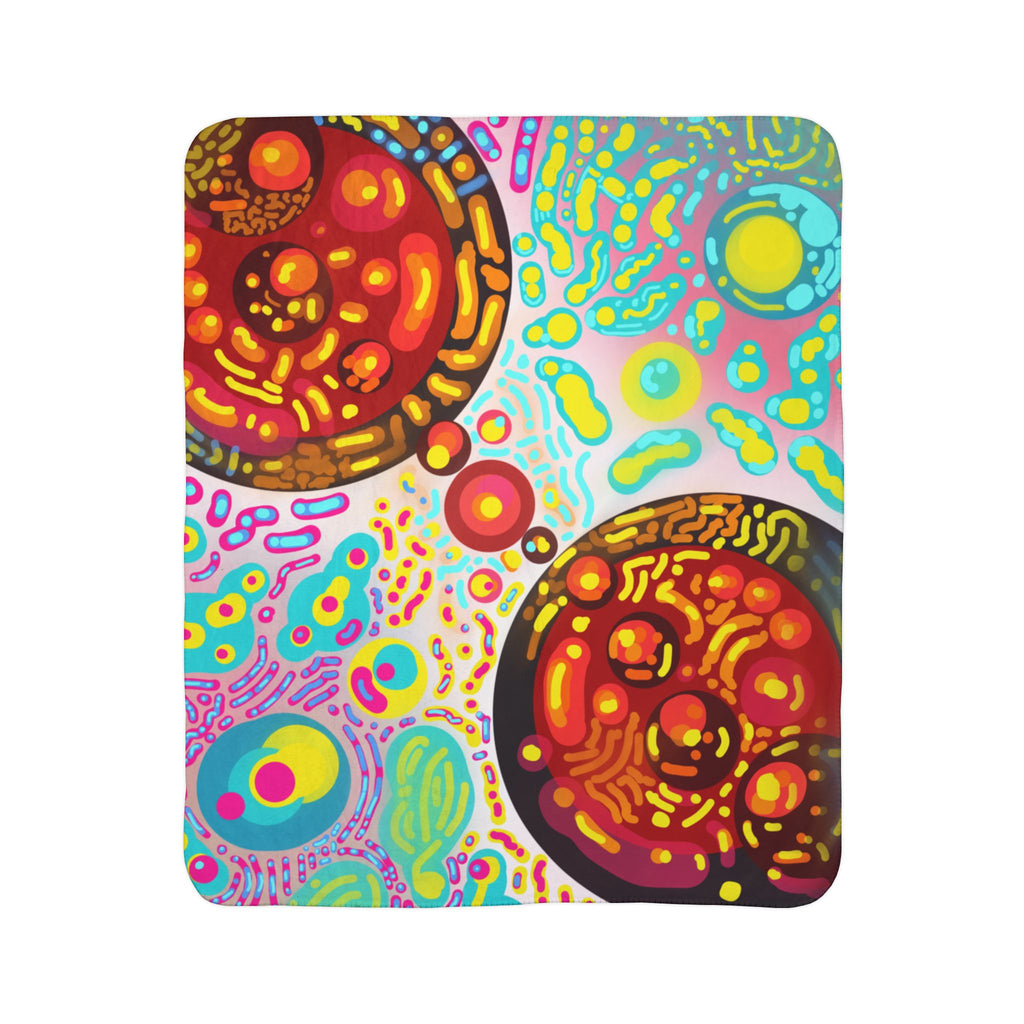 “Double Vision Collision” Fleece Sherpa Blanket - Created by Marszs333