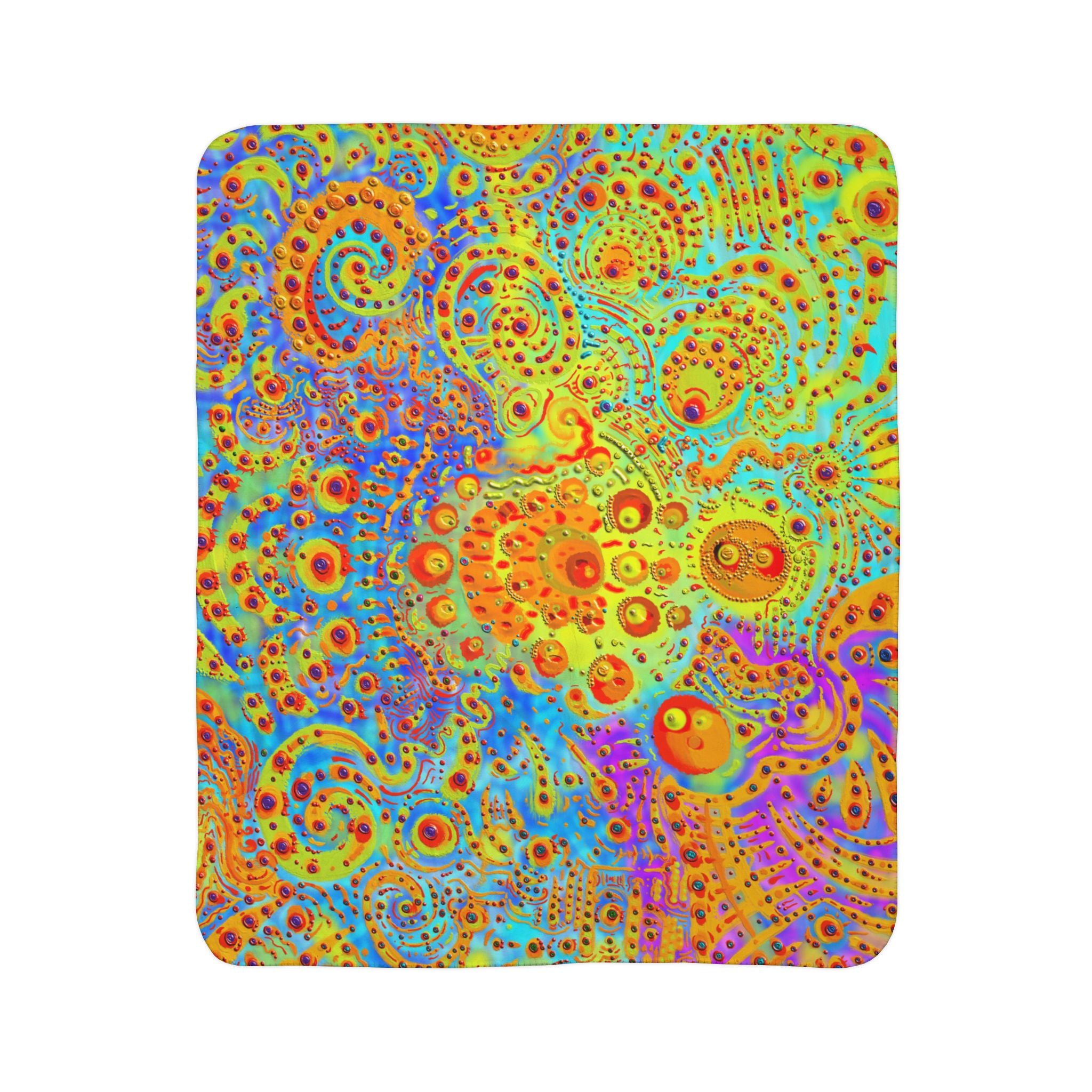 “Mesmerize” Fleece Sherpa Blanket - Created by Marszs333