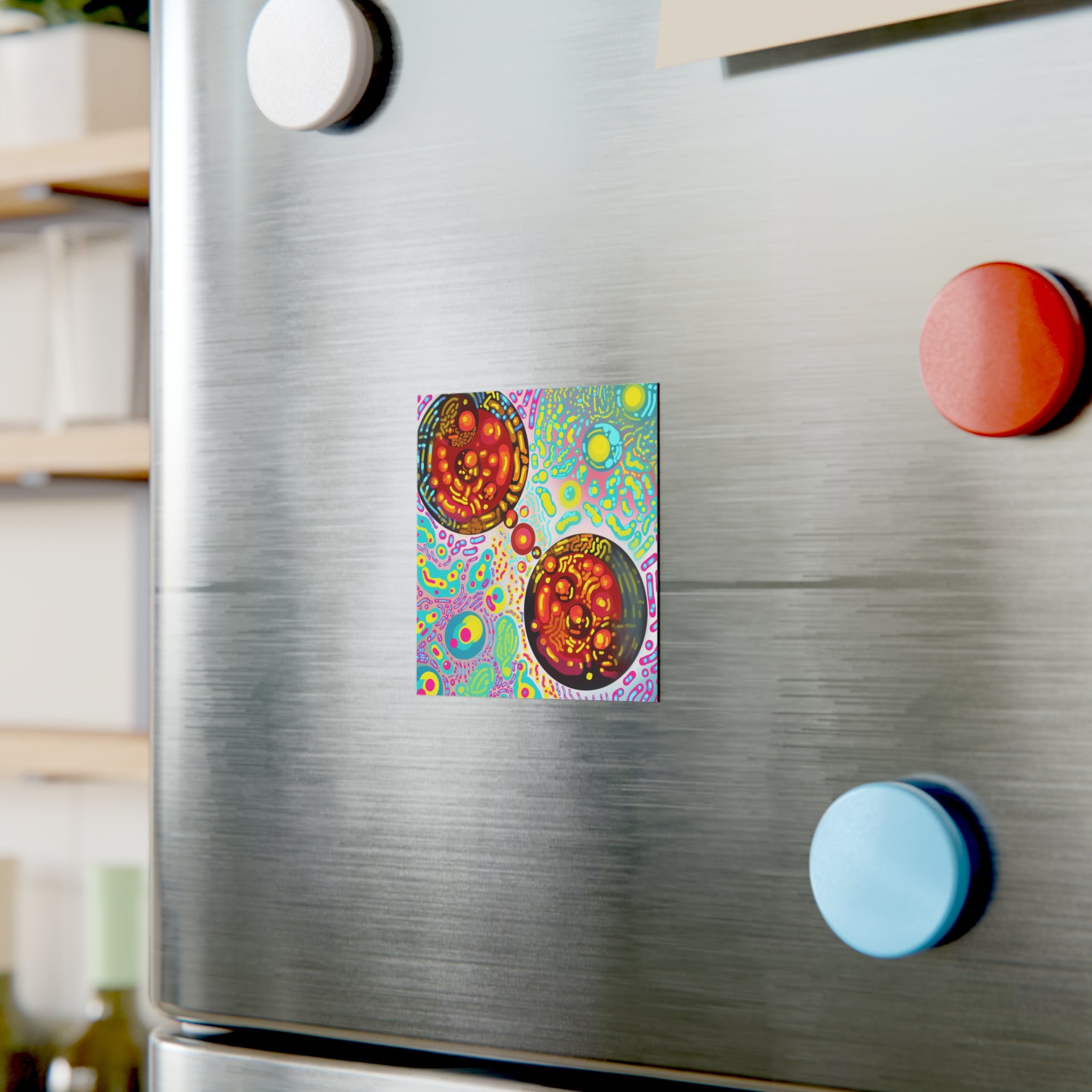 “Double Vision Collision” Square Magnet - Created by Marszs333