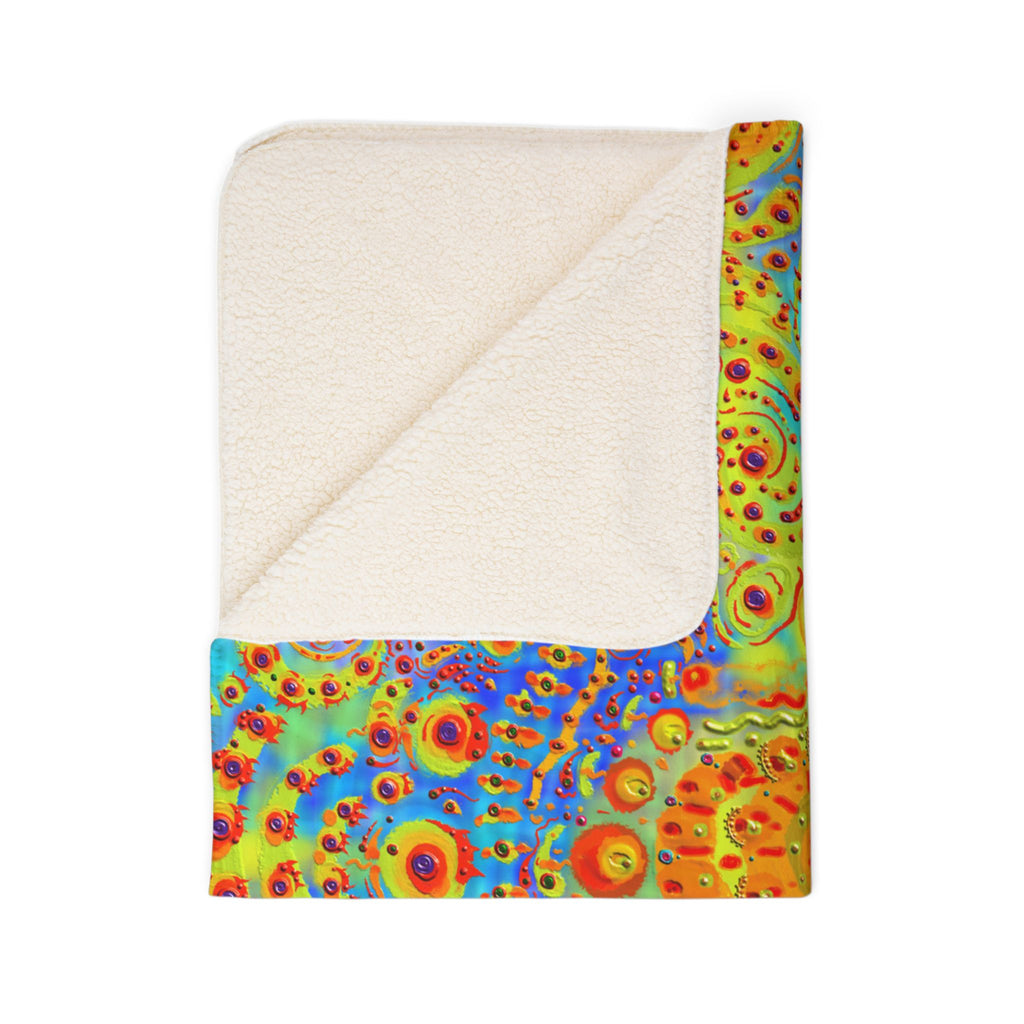 “Mesmerize” Fleece Sherpa Blanket - Created by Marszs333