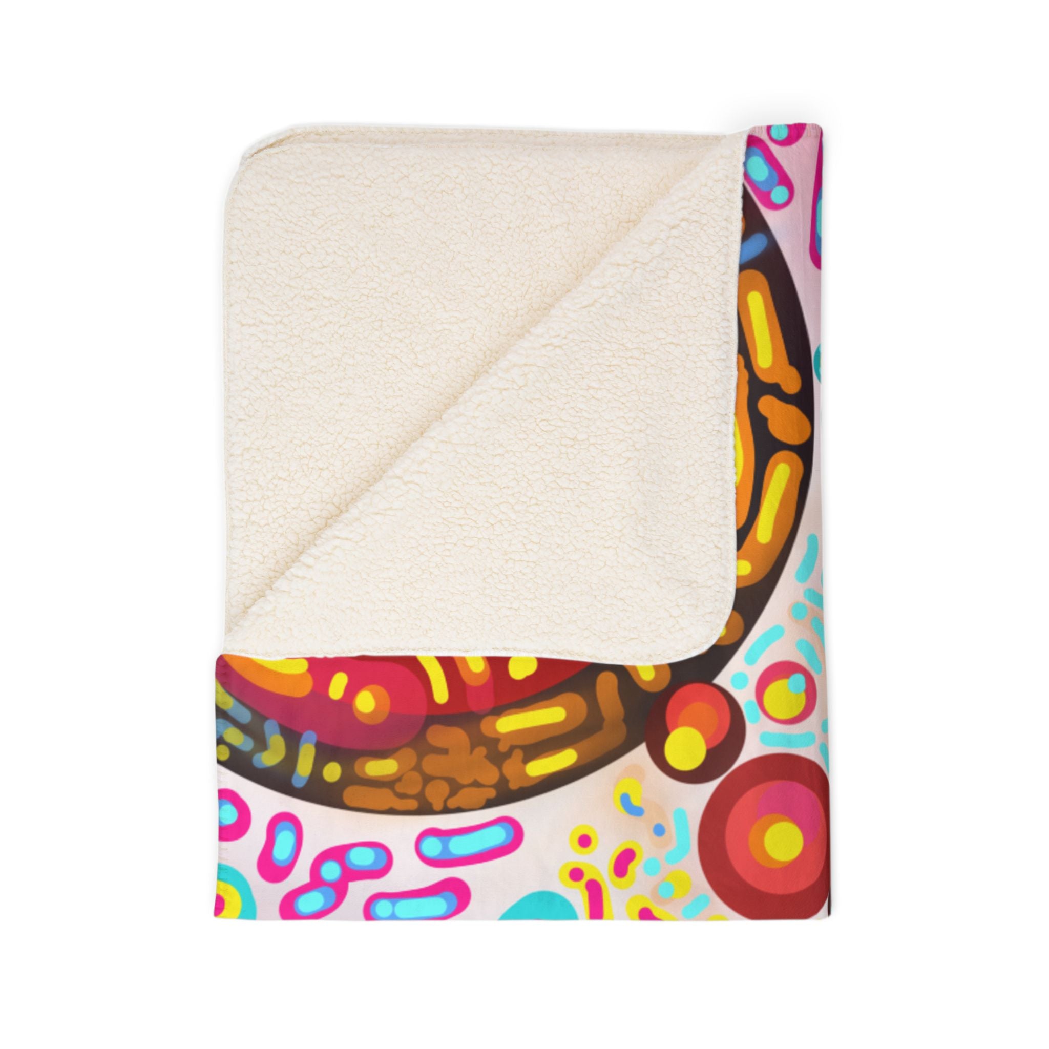 “Double Vision Collision” Fleece Sherpa Blanket - Created by Marszs333