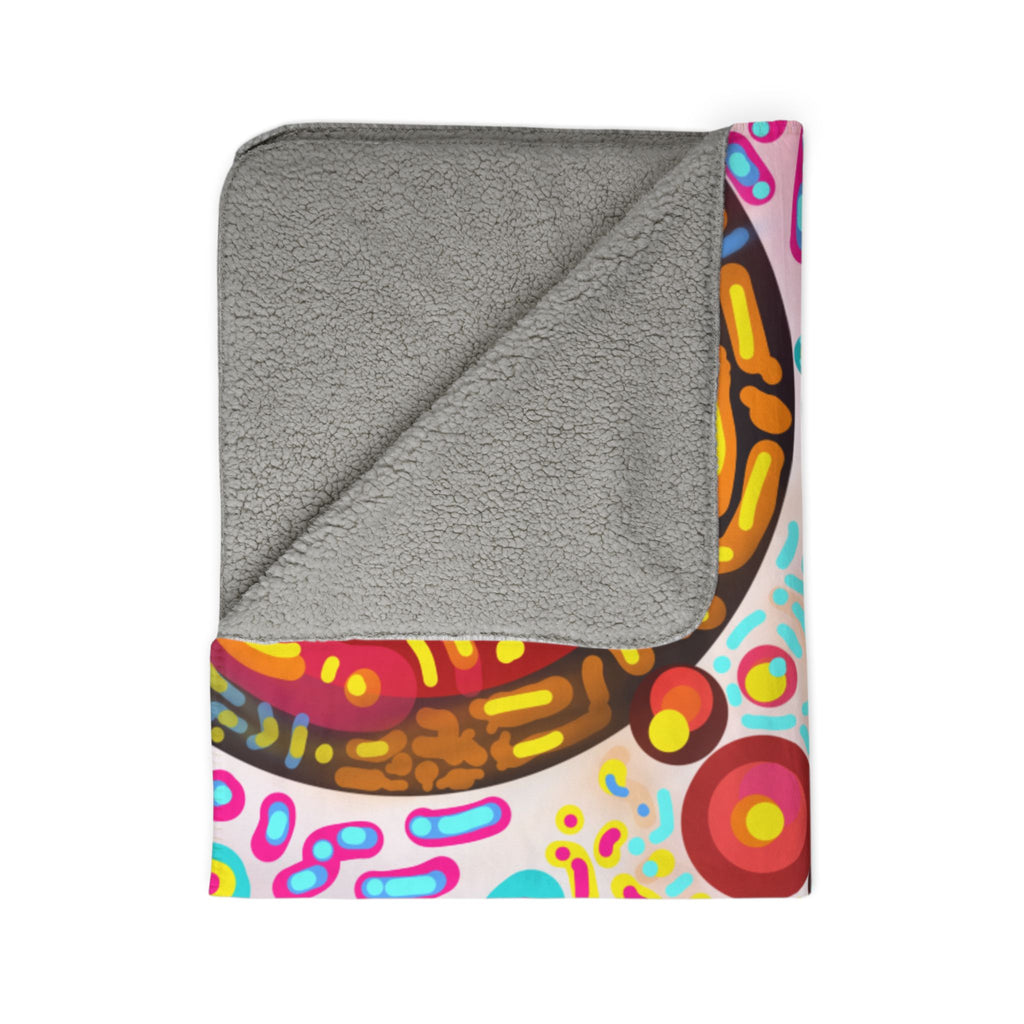 “Double Vision Collision” Fleece Sherpa Blanket - Created by Marszs333