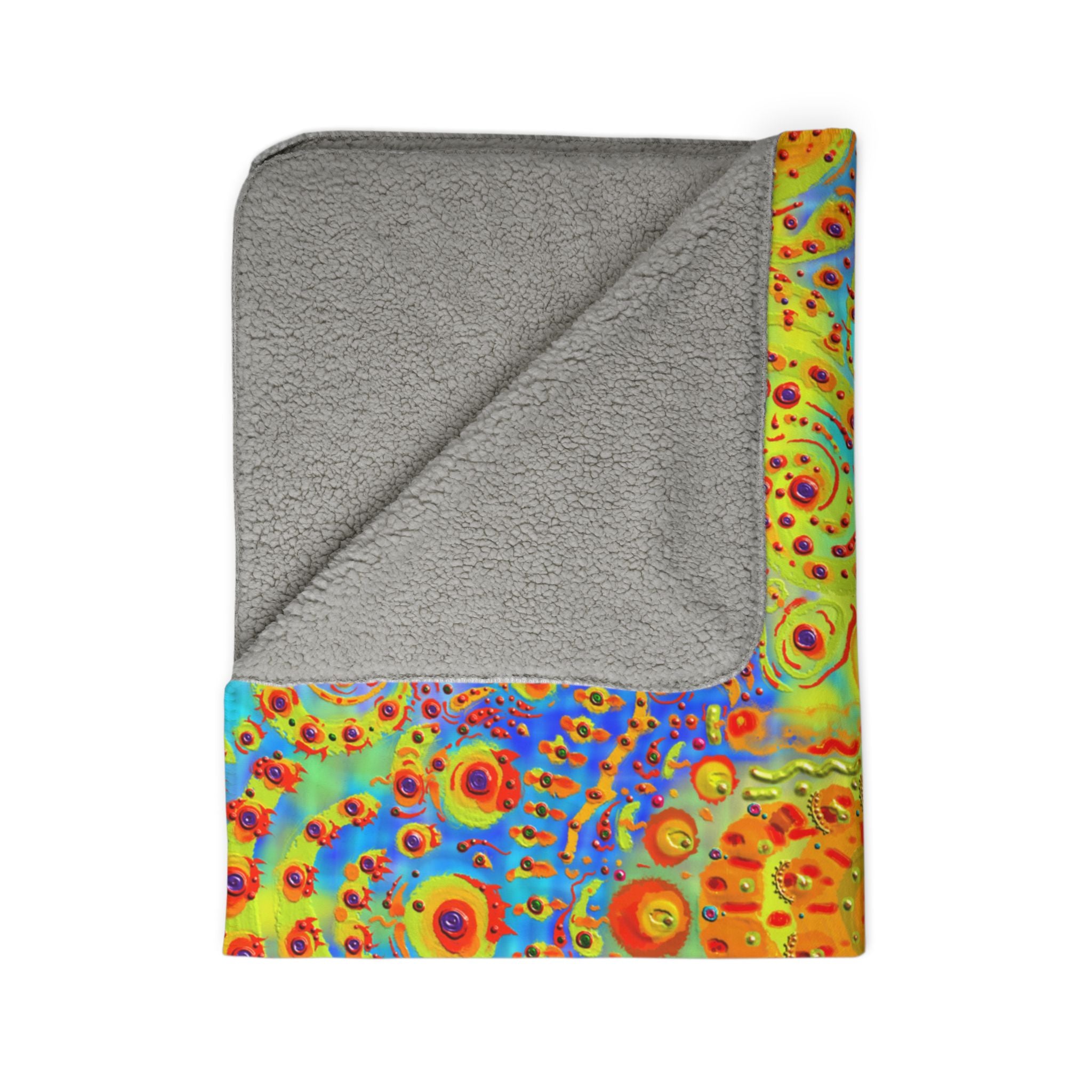 “Mesmerize” Fleece Sherpa Blanket - Created by Marszs333