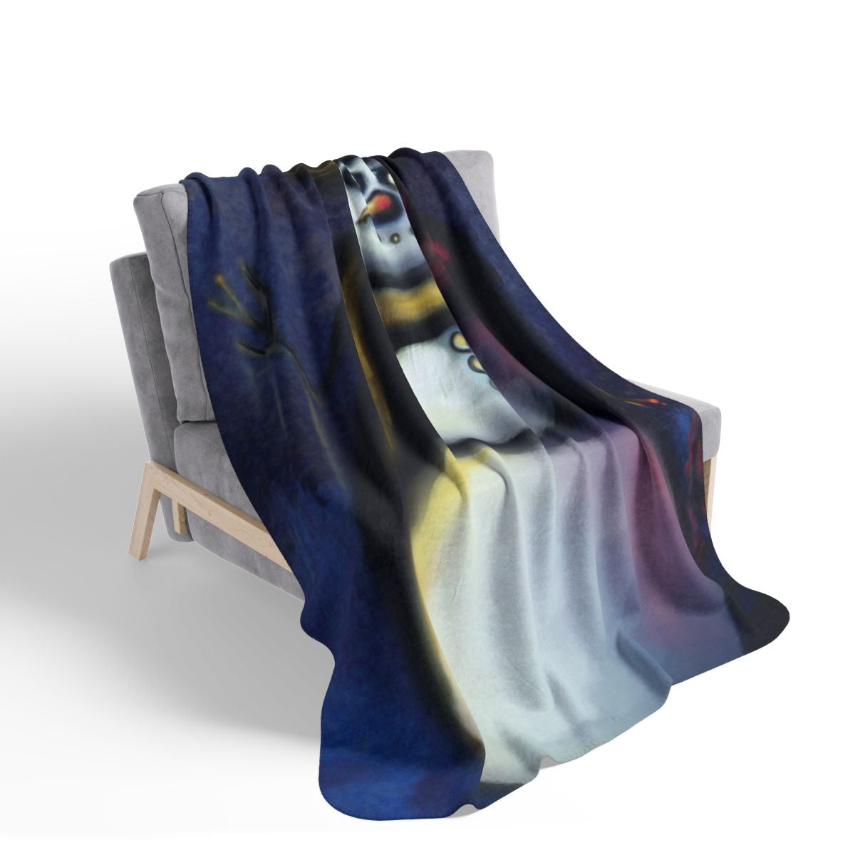 “Francis The Snowman” Fleece Sherpa Blanket - Created by Marszs333